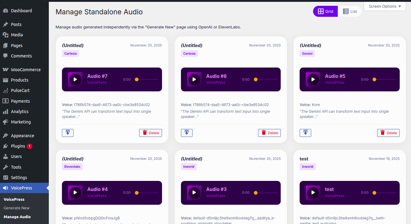 Audio Management