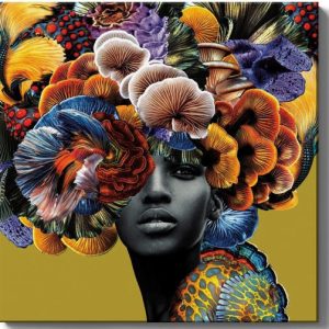 Nature's Crown – Contemporary Botanical Portrait Wall Art