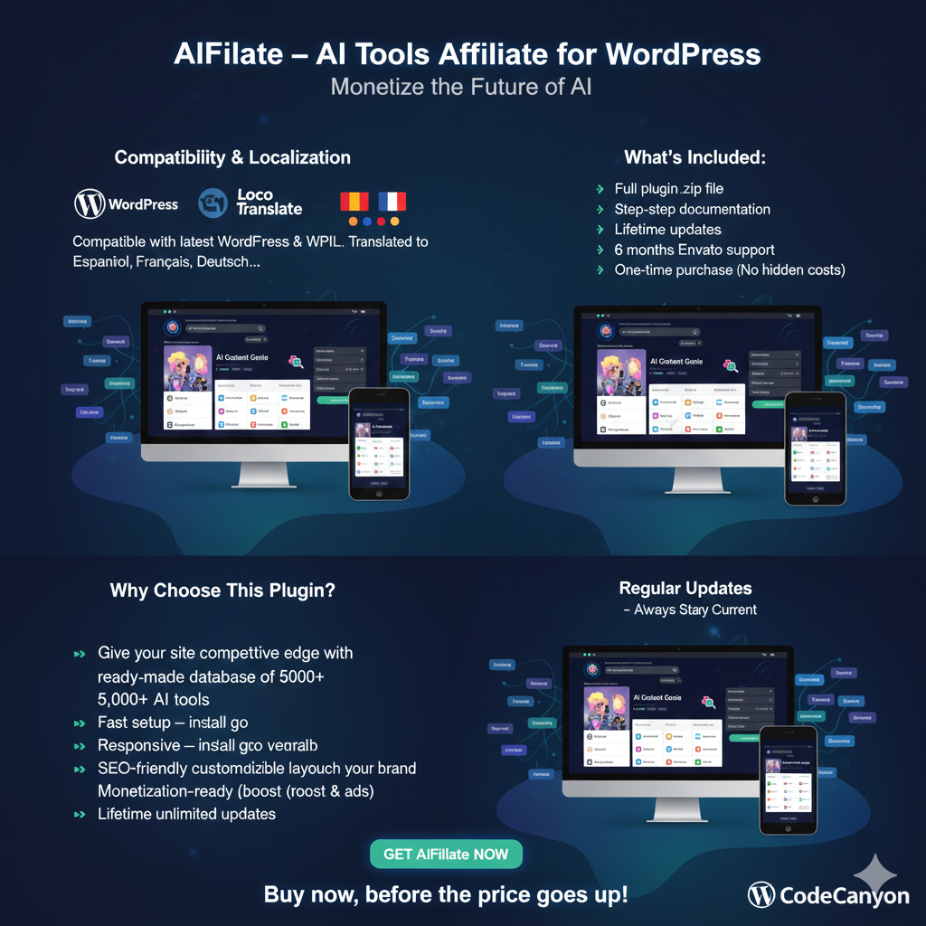 AIFiliate – AI Tools Affiliate Programs for WordPress